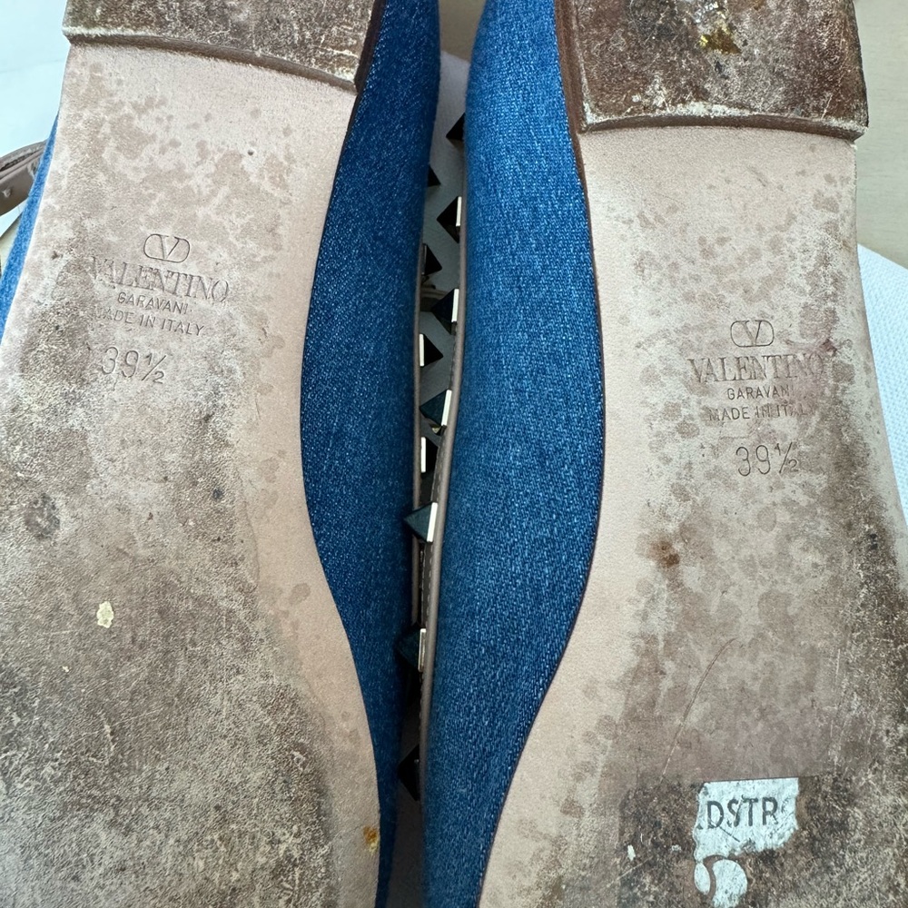 Valentino Garavani Rockstud denim ballerinas - Picture 7 of 8